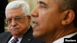 El presidente de EE.UU., Barack Obama, animó al mandatario palestino para que se esforzara un poco más por conseguir la paz.