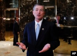 House Financial Services Committee Chairman Rep. Jeb Hensarling, R-Texas, speaks to media at Trump Tower, Nov. 17, 2016.