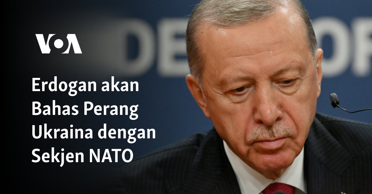 Erdogan akan Bahas Perang Ukraina dengan Sekjen NATO
