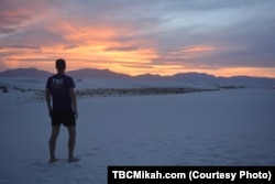Sunset at White Sands National Monument - a "magical, otherworldly" place.