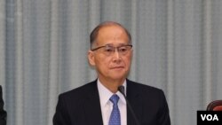 2016年9月23日，台湾外交部长李大维举行记者会，证实台湾未获邀请参加国际民航组织大会。（美国之音林枫拍摄）