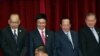 Association of Southeast Asian Nations, or ASEAN Foreign Ministers from left, K. Shanmugam of Singapore, Surapong Tovichakchaikul of Thailand, Pham Bihn Minh of Vietnam, Hor Namhong of Cambodia and Lim Jock Seng of Brunei wait for their counterpart from M