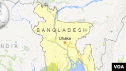 Map showing Dhaka and Cox's Bazar, Bangladesh