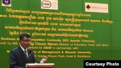 Education Minister Hang Chuon Naron told VOA Khmer that while Cambodia has made some progress, many children still drop out of school in order to seek work. (Courtesy photo: Hang Chuon Naron)