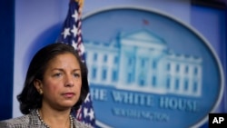 Penasehat Keamanan Nasional AS Susan Rice dalam sebuah jumpa pers di Gedung Putih, Washington DC (Foto: dok). 