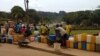 Residents of Yaounde queue each day for hours to fill jerry cans with water during severe shortages in Cameroon. (Courtesy UNICEF)