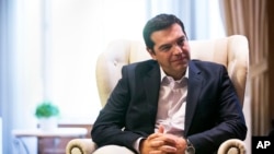 Outgoing Greek Prime Minister Alexis Tsipras in Athens, Aug. 25, 2015. 