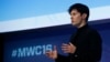 FILE - Founder and CEO of Telegram Pavel Durov delivers a keynote speech during the Mobile World Congress in Barcelona, Spain, Feb. 23, 2016. Durov was detained at Le Bourget Airport outside Paris, France, on Saturday.