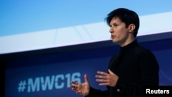 Pendiri dan CEO Telegram Pavel Durov saat acara Mobile World Congress di Barcelona, ​​Spanyol, 23 Februari 2016. (Foto: Reuters)