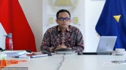 Pelaksana Tugas Kepala Pusat Data, Informasi dan Komunikasi Kebencanaan Badan Nasional Penanggulangan Bencana (BNPB), Abdul Muhari. Jumat (22/10/2021) (Foto : Tangkapan Layar)