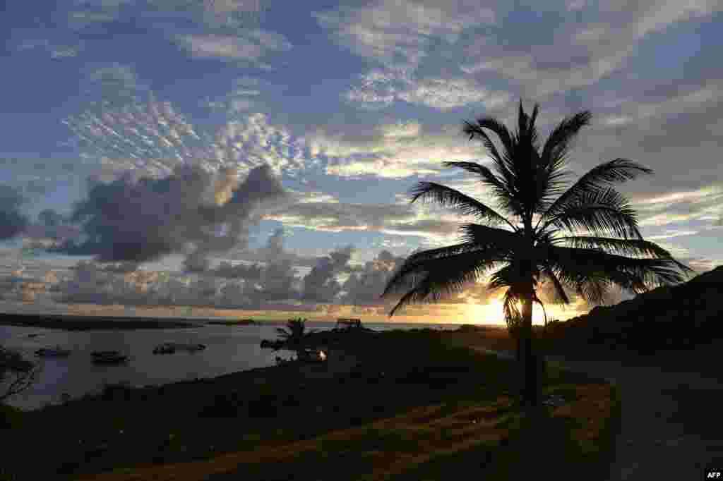 Sunrise on the Caribbean island of Saint Martin