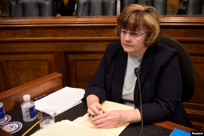 Rachel MItchell, fiscal de Arizona, que interroga a Christine Blasey Ford la acusadora del nominado a la Corte Suprema Brett Kavanaugh. Septiembre 27 de 2018.