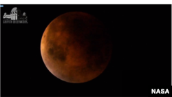 "Superbloodmoon" photographed by NASA's Griffith Observatory, Sept. 27, 2015. 