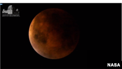 "Superbloodmoon" difoto oleh Griffith Observatory milik NASA, 27 September 2015. 