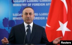 FILE - Turkey's Foreign Minister Mevlut Cavusoglu.