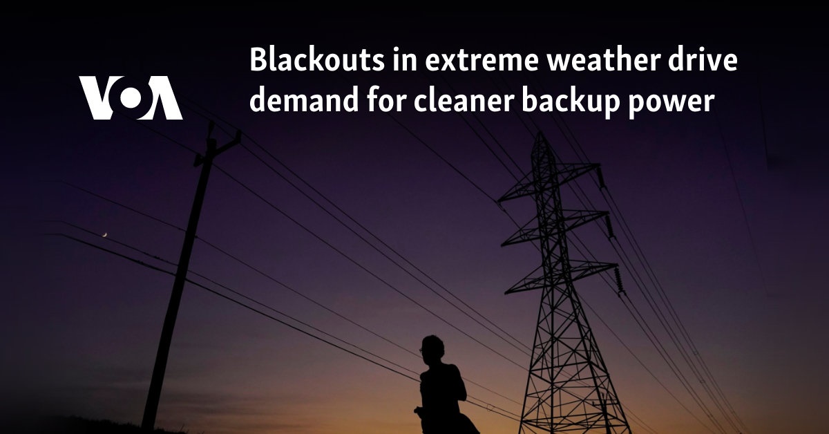 Power outages in extreme weather conditions require cleaner emergency power supplies