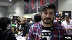 Kepala Pemasaran dari perusahaan Comixology, Ivan Salazar, di Comic Con 2018 (Dok: VOA)