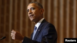 FILE - President Barack Obama in Washington, D.C., May 22, 2015. 