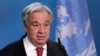 Antonio Guterres, le secrétaire général de l'ONU, à Berlin en Allemagne le 17 décembre 2020. 