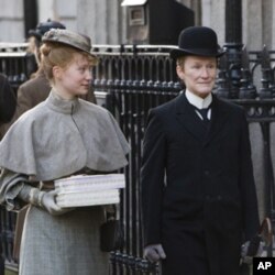 Glenn Close (right) portrays a woman masquerading as a man in "Albert Nobbs."