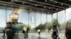 Bagian Interior – Dalam “Galeri Inspirasi” Patung Liberty, para pengunjung dapat melihat dari dekat obor asli yang berbobot 1.600 kg yang menjulang di atas Patung Liberty selama hampir satu abad [FX Collaborative]