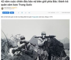 Báo Thanh Niên online đăng xê-ri ảnh về chiến tranh biên giới Việt Nam-Trung Quốc, 16/2/2021