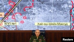 俄羅斯武裝力量總參謀部作戰管理總局局長魯茨科伊中將在莫斯科參加一個新聞發布會(2016年9月19日)