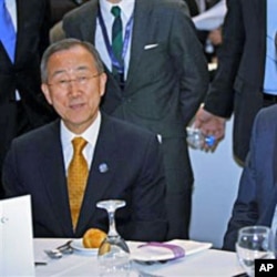 U.N. Secretary-General Ban Ki-moon is seen during a meeting at the 4th United Nations Conference on the Least Developed Countries in Istanbul, May 9, 2011