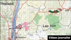 ແຜນທີ່ ເຂດເສດຖະກິດພິເສດ ສະຫວັນ-ເຊໂນ ທີ່ແບ່ງອອກເປັນ 4 ພື້ນທີ່