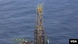 Proyek pertambangan gas alam yang dioperasikan perusahaan Noble Energy di Cyprus. (21/11)