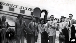 On August 17, 1941 Walt Disney, his wife Lillian, and colleagues step off the plane in Rio de Janeiro to begin a nine-week trip through Latin American countries.