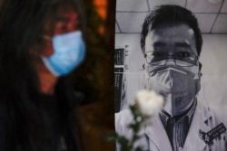 2020年2月7日，中国民众悼念感染新冠肺炎殉职的武汉医生、吹哨人李文亮 （路透社）