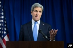 FILE - U.S. Secretary of State John Kerry will attend the Vibrant Gujarat Global Investors Summit in Ahmedabad, India.