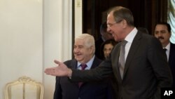 Rusya Dışişleri Bakanı Sergey Lavrov ve Suriye Dışişleri Bakanı Velid El Muallim 