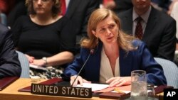 Dubes AS untuk PBB, Samantha Power (foto: dok). AS kemungkinan memilih abstain dalam voting PBB soal penghentian embargo perdagangan atas Kuba. 