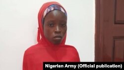 Salomi Pugo, dalibar Chibok da sojoji suka kubutar alhamis 4 Janairu 2018