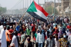 Thousands march in Khartoum on June, 30, 2020, demanding justice for the people killed by security forces during last year’s street protests.