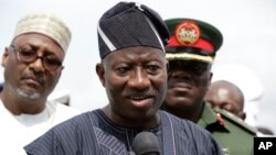 FILE - Nigerian president Goodluck Jonathan.
