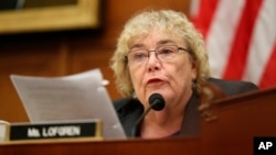 FILE - Rep. Zoe Lofgren, D-Calif., is pictured during a committee hearing on Capitol Hill in Washington, July 24, 2019.