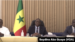 Le Président Macky Sall à Dakar, Sénégal, le 16 mars 2020. (VOA/Seydina Aba Gueye)