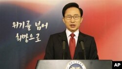 Presidente sul-coreano Lee Myung-bak na alocução por ocasião do Ano Novo