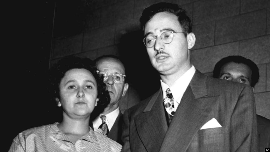 In this 1951 file photo, Ethel and Julius Rosenberg, center, are shown during their trial for espionage in New York. 