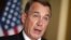 House Speaker John Boehner of Ohio responds to President Barack Obama's intention to spare millions of illegal immigrants from deportation, Washington, Nov. 21, 2014.