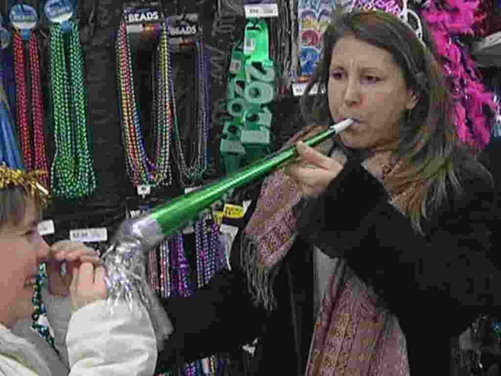 A woman shops for party supplies for New Year's Eve in a Virginia suburb of Washington, DC, Dec 30, 2010