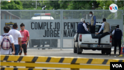 Fachada del Sistema Penitenciario Nacional Jorge Navarro, mejor conocido como “La Modelo” de Nicaragua. Foto Houston Castillo, VOA.