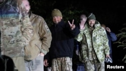俄罗斯与乌克兰9月22日战俘交换行动中的乌克兰战俘。