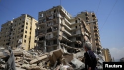  이스라엘의 공습 후 베이루트 상황(로이터)