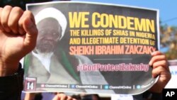 wasu masu zanga zangar kama Mallam Ibrahim El-Zakzaky 