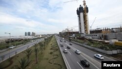 Vue sur une autoroute à Alger, Algérie, le 20 janvier 2017.