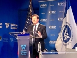 Argentine Ambassador to the U.S. Fernando Oris de Roa addresses Washington's Wilson Center, July 12, 2019. (M. Lipin, VOA Persian)